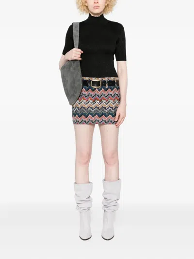 Missoni Robbed Turtle-neck Sweater In Black