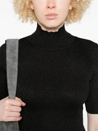 Missoni Robbed Turtle-neck Sweater In Black