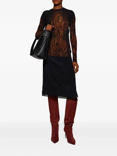 Paris Texas 85mm Stiletto Suede Knee-high Boots In Red