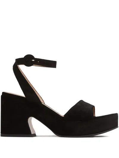 Gianvito Rossi 55mm Block-heel Ankle-strap Sandals In Black