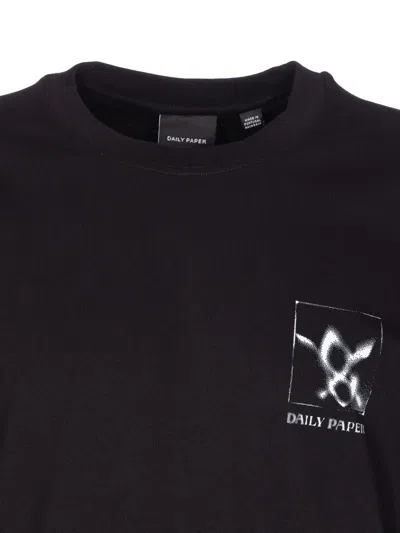 Daily Paper Shadow Grid Print T-shirt In Black