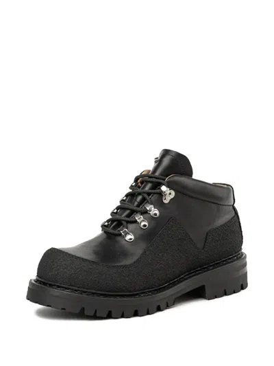 Our Legacy Ankle Boots With Round Toe And Lug Sole In Black