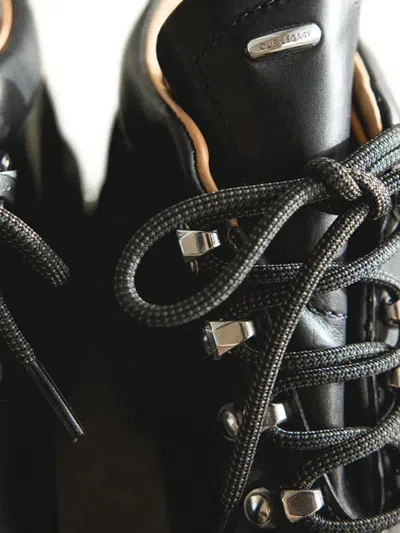 Our Legacy Ankle Boots With Round Toe And Lug Sole In Black