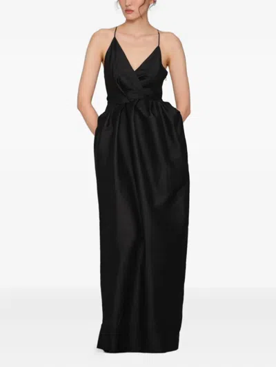 交叉背垂坠连衣裙