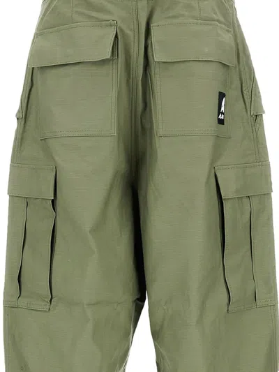 Junya Watanabe Cargo-style Pants With Adjustable Drawstring In Green