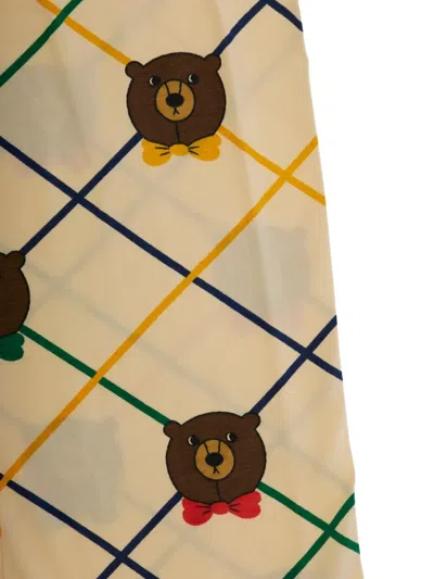 Mini Rodini Bear-check Flared Trousers In Multi