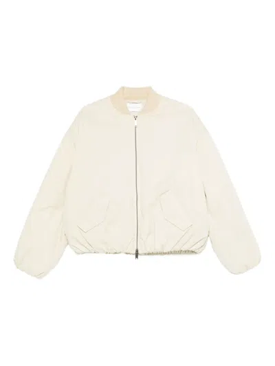 Christian Wijnants Jena Elasticated-cuff Bomber Jacket In Neutral