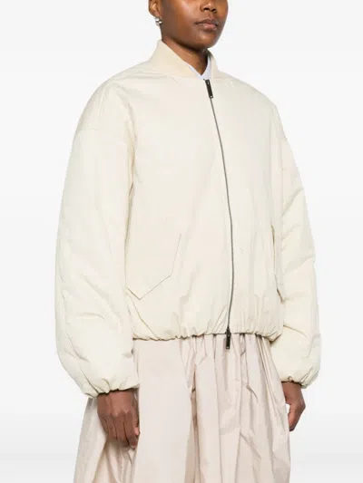 Christian Wijnants Jena Elasticated-cuff Bomber Jacket In Neutral