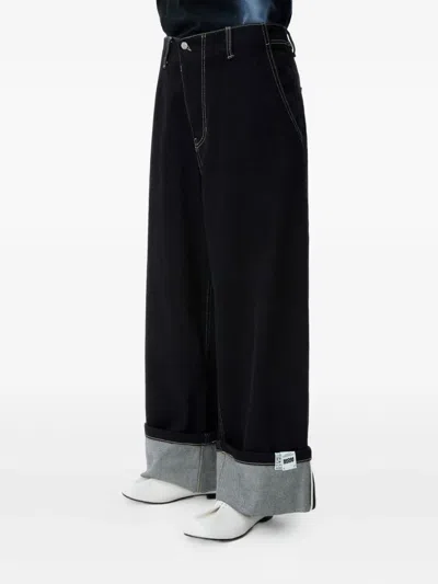 Ader Error Cuffed Jeans In Black