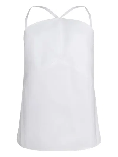 Rosie Assoulin Cross-strap Top In White
