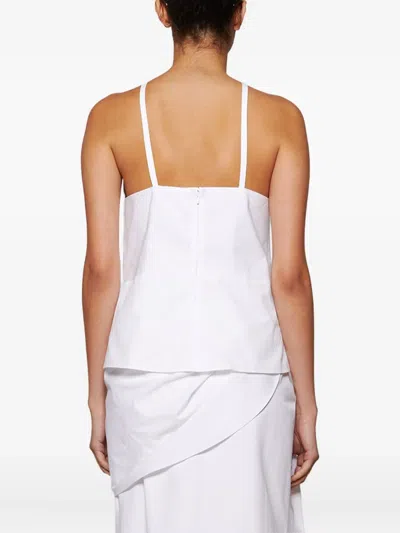 Rosie Assoulin Cross-strap Top In White