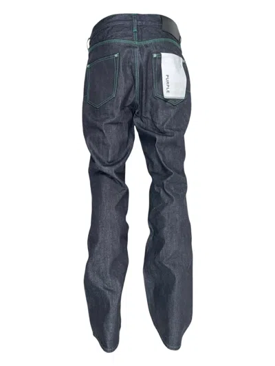 对比缝线微喇牛仔裤