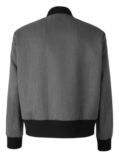 Lardini Zip-front Bomber Jacket In Gray