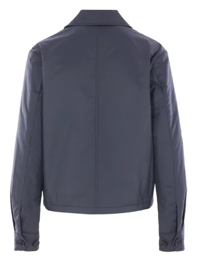 Aspesi Patch-pocket Button-up Jacket In Blue