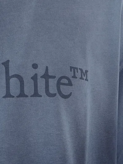 Off-white Vintage Round Neck Short Sleeve T-shirt In Blue