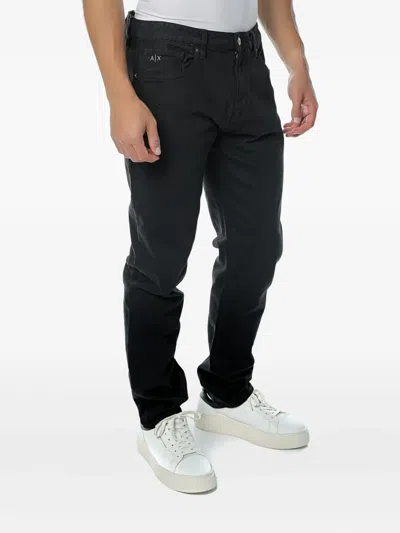 Armani Exchange Five-pockets Jeans In Black