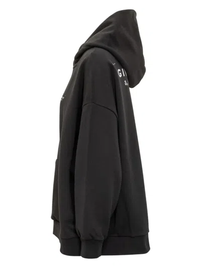 Givenchy Oversized Hooded Sweatshirt Kangaroo Pocket In Black