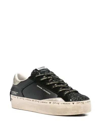 Crime London Distressed Platform Sneakers In Multi