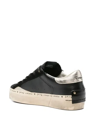 Crime London Distressed Platform Sneakers In Multi