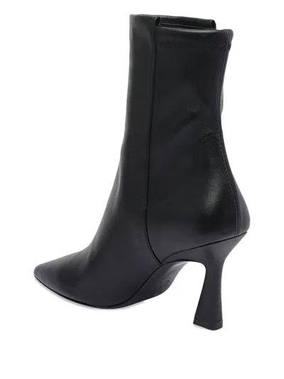 Stuart Weitzman 85mm Vinnie Pointed-toe Elasticised Boots In Black