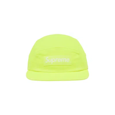 Pre-owned Supreme Washed Chino Twill Camp Cap 'neon Yellow' | Men's Size Onesize