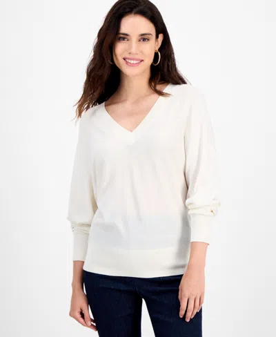 Inc International Concepts Petite Dolman-sleeve Sweater, Created For Macy's In Neutral