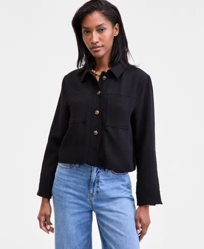 On 34th Women's Cropped Button-front Long-sleeve Jacket, Macy's Exclusive In Multi