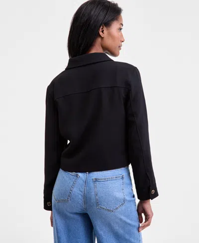 On 34th Women's Cropped Button-front Long-sleeve Jacket, Macy's Exclusive In Multi