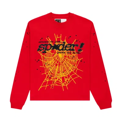 Pre-owned Sp5der Punk V2 Long-sleeve 'red' | Men's Size M