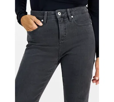 Style & Co Petite High-rise Natural Straight-leg Jeans, Petite & Petite Short, Created For Macy's In Gray