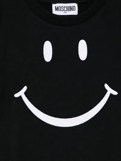 Moschino Smiley-face T-shirt In Black