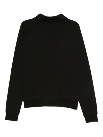 Flâneur Signature Raglan Half Zip In Black