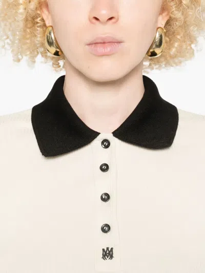 罗纹针织POLO领上衣