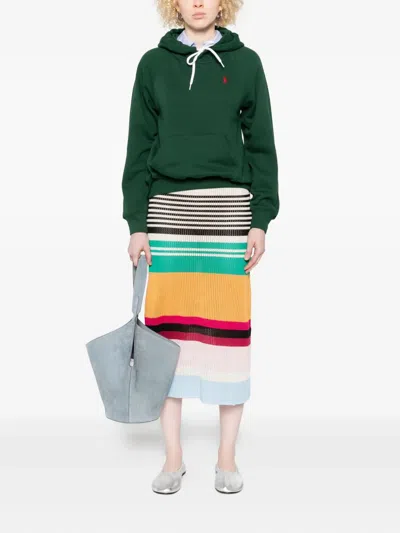 Polo Ralph Lauren Pine Green Cotton-blend Sweatshirt In Green