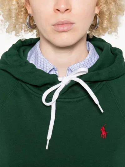 Polo Ralph Lauren Pine Green Cotton-blend Sweatshirt In Green