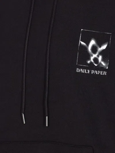 Daily Paper Shadow Grid Logo Hoodie In Black