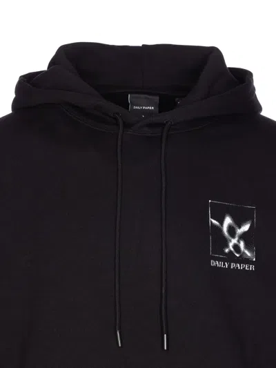 Daily Paper Shadow Grid Logo Hoodie In Black