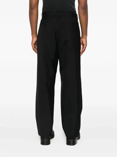Sacai Belted Trousers In Black