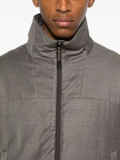 Sease Zip-front Panelled Jacket In Gray