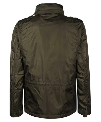 Aspesi Military-inspired Utility Jacket With Adjustable Hood In Green