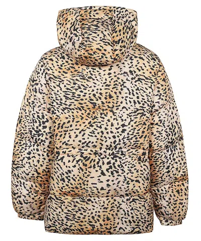 Pyrenex Hooded Leopard-print Jacket In Brown