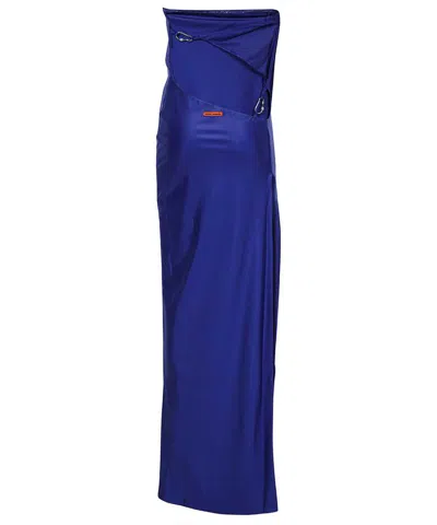 Heron Preston Strapless Dress In Blue