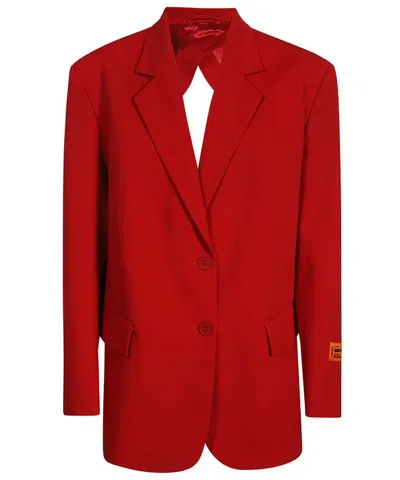 Heron Preston Single-breasted Two-button Blazer In Red