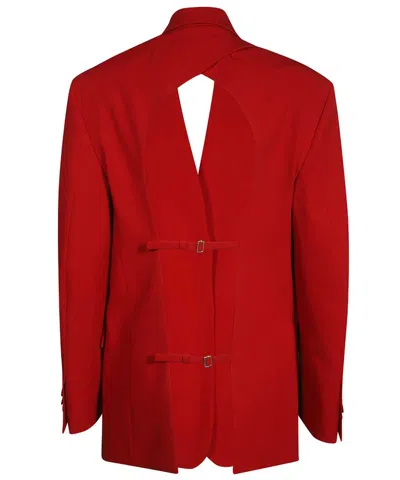 Heron Preston Single-breasted Two-button Blazer In Red