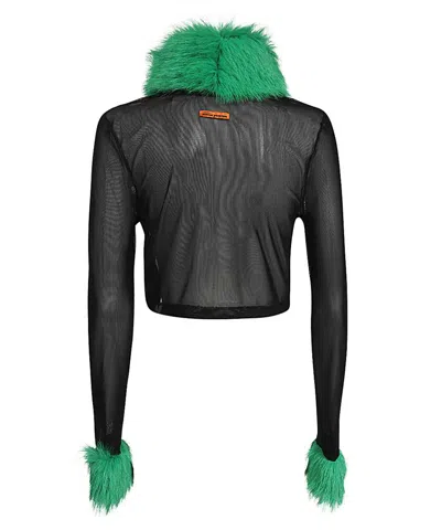 Heron Preston Cardigan In Technical Fabric In Green