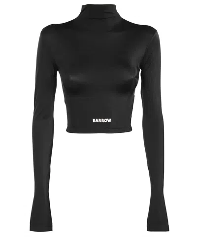 Barrow Technical Fabric Crop Top In Black