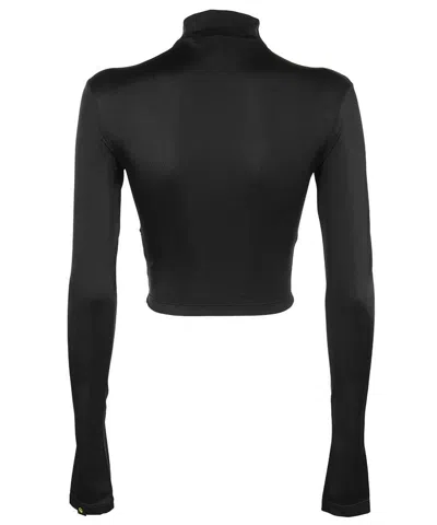 Barrow Technical Fabric Crop Top In Black