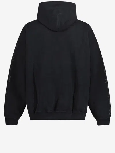 Vetements Cotton Sweatshirt With Print In Black