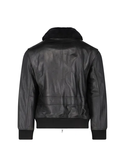 Dunst Lamb Leather Jacket In Black