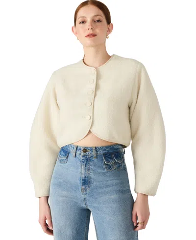 Steve Madden Emlie Collarless Jacket In Animal Print